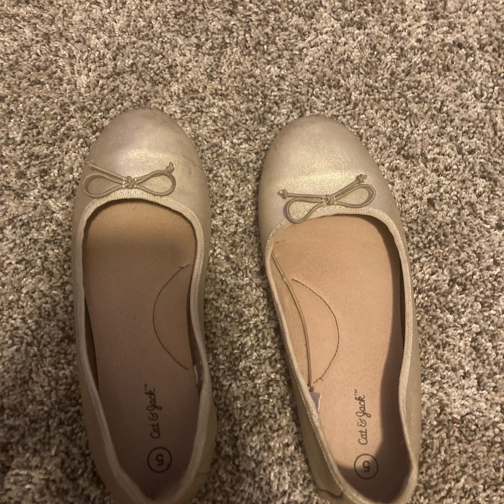 gold slip ons